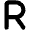 R Icon from Font Awesome Solid Set
