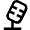 Music Podcast Mic Icon from Nova Line Set