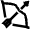 Archery Bow Arrow Icon from Atlas Line Set