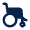 Wheelchair Fill Icon from Mingcute Fill Set