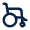 Wheelchair Line Icon from Mingcute Line Set