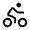 Bicycling Icon from Solar Bold Set