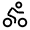 Bicycling Icon from Solar Linear Set