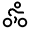 Bicycling Round Icon from Solar Broken Set