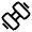 Dumbbell Large Minimalistic Icon from Solar Linear Set
