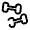 Dumbbells Icon from Solar Broken Set