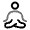 Meditation Round Icon from Solar Line Duotone Set