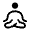 Meditation Round Icon from Solar Bold Set