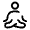 Meditation Round Icon from Solar Broken Set