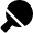 Sport Pingpong Racket Ball Icon from Nova Solid Set