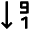 Arrange Number Decending Icon from Nova Line Set