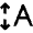 Font Expand Vertical Icon from Nova Line Set