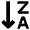 Arrange Alphabetical Decending Icon from Nova Solid Set