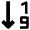 Arrange Number Ascending Icon from Nova Solid Set