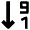 Arrange Number Decending Icon from Nova Solid Set