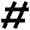 Hashtag Icon from Nova Solid Set