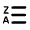 Ascending Alphabetical List Icon from Rounded Line - Material Pro Set