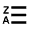 Ascending Alphabetical List Fill Icon from Outlined Fill - Material Pro Set