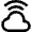 Cloud Wifi Icon from Outlined Line - Material Pro Free Set