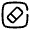 Eraser Square Icon from Solar Broken Set