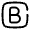 Text Bold Square Icon from Solar Broken Set