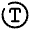 Text Circle Icon from Solar Broken Set