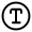Text Circle Icon from Solar Linear Set