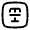 Text Cross Square Icon from Solar Linear Set
