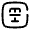Text Cross Square Icon from Solar Broken Set