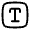 Text Square Icon from Solar Linear Set