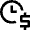Clock Dollar Icon from Nova Line Set