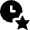 Clock Favorite Star Icon from Nova Solid Set