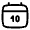 Calendar Date Icon from Solar Linear Set