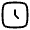 Clock Square Icon from Solar Linear Set