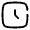 Clock Square Icon from Solar Broken Set