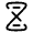 Hourglass Line Icon from Solar Broken Set