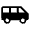 Airport Shuttle Fill Icon from Rounded Fill - Material Symbols Set