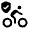 Bike Lane Fill Icon from Rounded Fill - Material Symbols Set