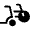 Bike Scooter Fill Icon from Rounded Fill - Material Symbols Set