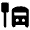 Bus Stop Fill Icon from Rounded Fill - Material Pro Set
