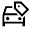 Car Tag Icon from Sharp Line - Material Symbols Set