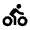Directions Bike Fill Icon from Outlined Fill - Material Pro Set