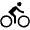 Directions Bike Icon from Sharp Line - Material Symbols Set
