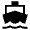 Directions Boat Fill Icon from Sharp Fill - Material Symbols Set