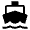 Directions Boat Fill Icon from Outlined Fill - Material Symbols Set