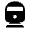 Directions Railway 2 Fill Icon from Rounded Fill - Material Symbols Set