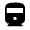 Directions Railway Fill Icon from Outlined Fill - Material Symbols Set