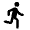 Directions Run Icon from Rounded Line - Material Pro Set