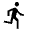 Directions Run Fill Icon from Outlined Fill - Material Symbols Set