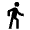Directions Walk Fill Icon from Outlined Fill - Material Pro Set